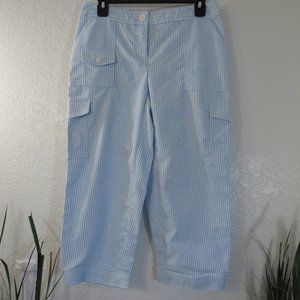 COPY - Izod Pants Sz 4 Striped Capri Cropped Cargo